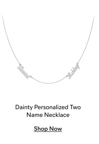 Dainty Personalized Two Name Necklace