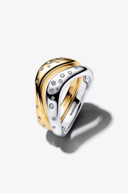 Organically Shaped Two-Tone Stacking Rings
