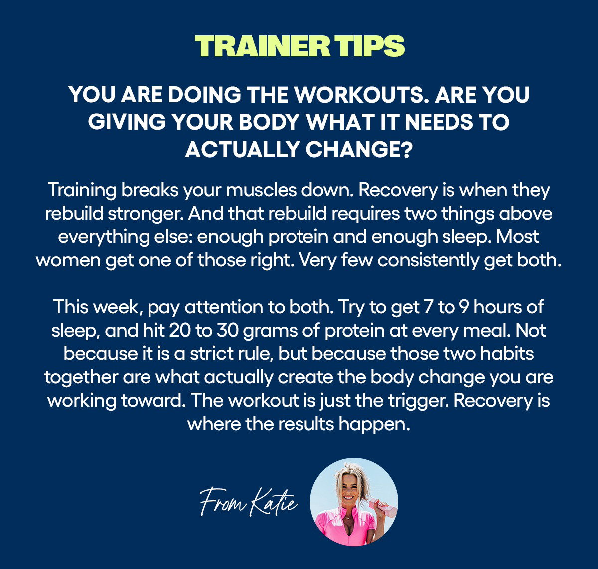 Trainer Tips w/ Katie