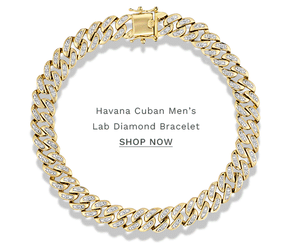 7 Inch Havana Cuban Lab Diamond Bracelet 0.40ct Cuban Lab Diamond Set in 18K Gold Vermeil
