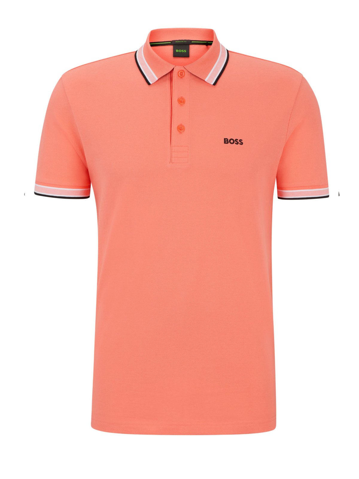 Piqué polo shirt with contrasting cuffs, regular fit