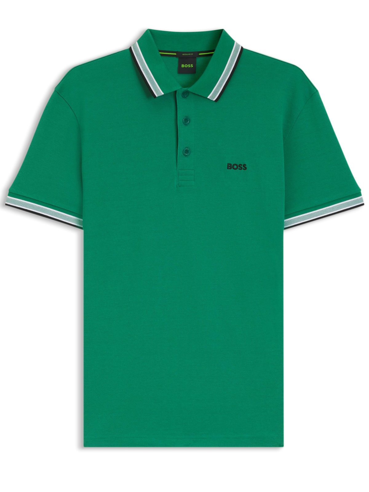 Piqué polo shirt with contrasting cuffs, regular fit