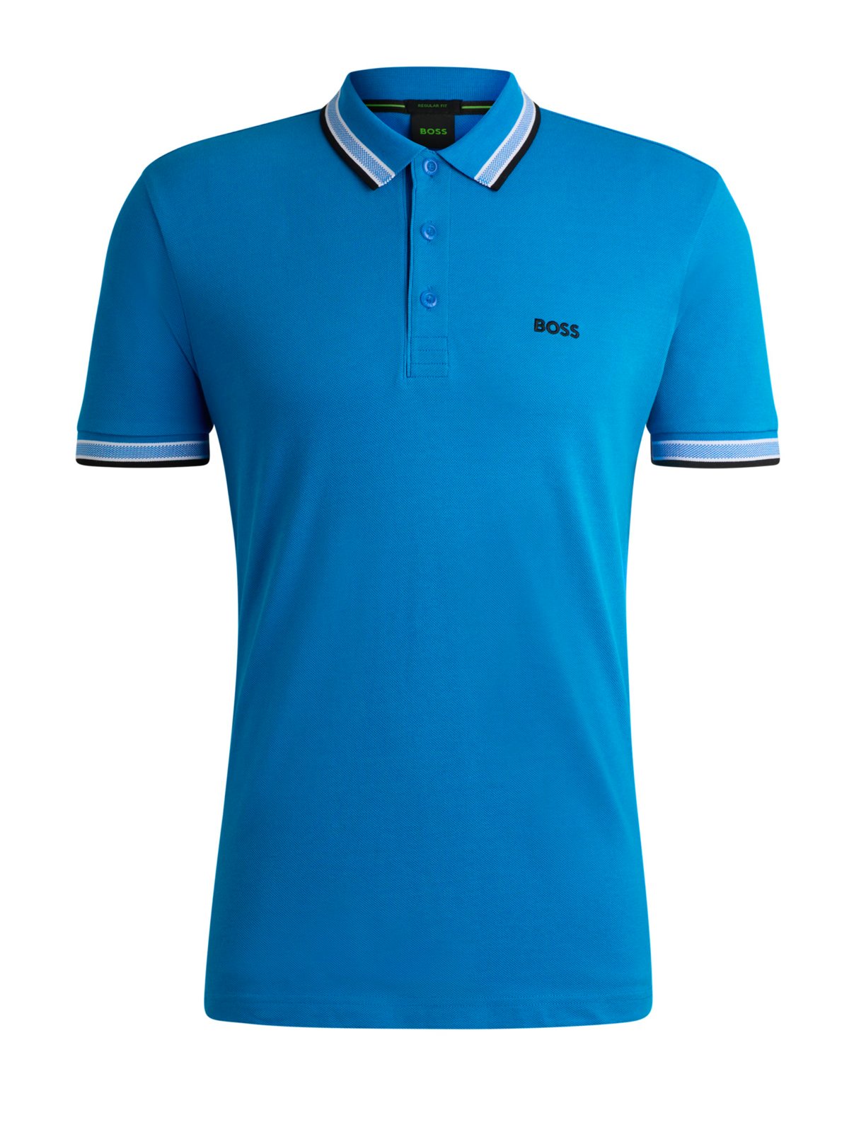 Piqué polo shirt with contrasting cuffs, regular fit