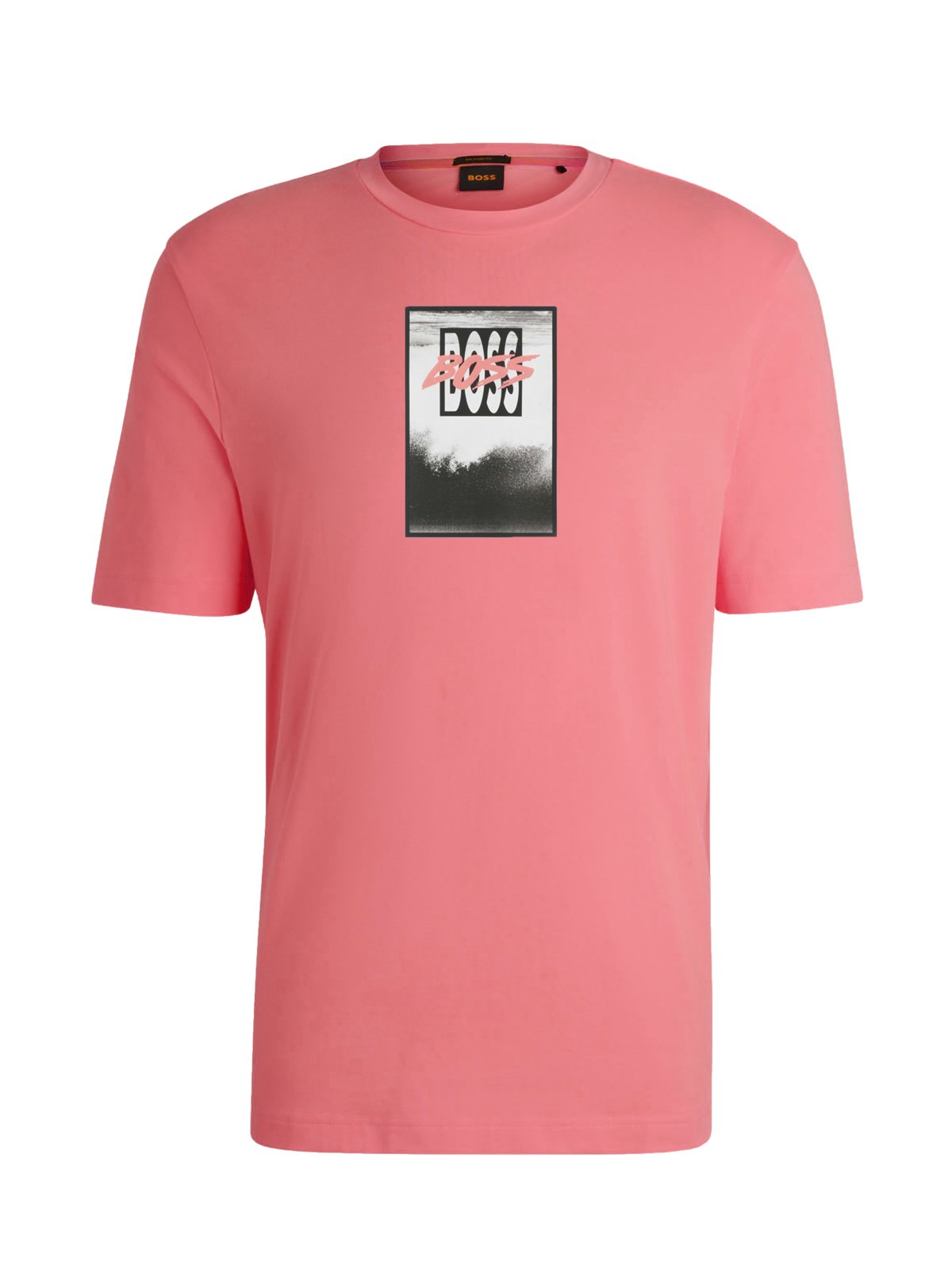 Soft T-shirt with BOSS front print