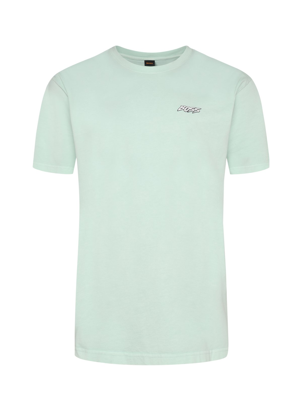 Cotton crew neck t-shirt with back print