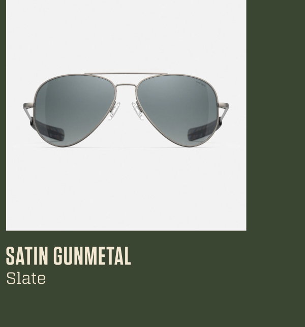 Aviator - Satin Gunmetal & Blue Hydro