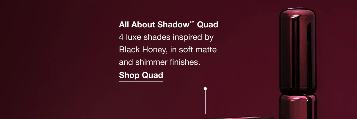 All About Shadow™ Quad 4 luxe shades inspired by Black Honey, in soft matte and shimmer finishes. | Shop Quad