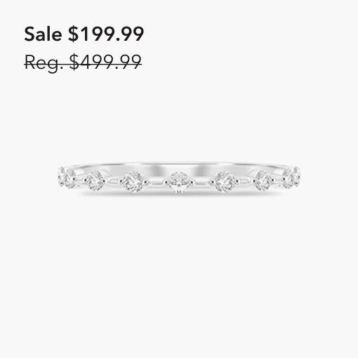 Diamond Anniversary Stack Band in 10K White Gold