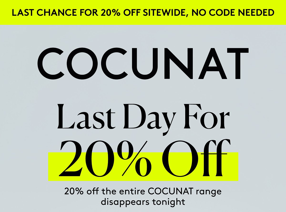 Last day for 20% off