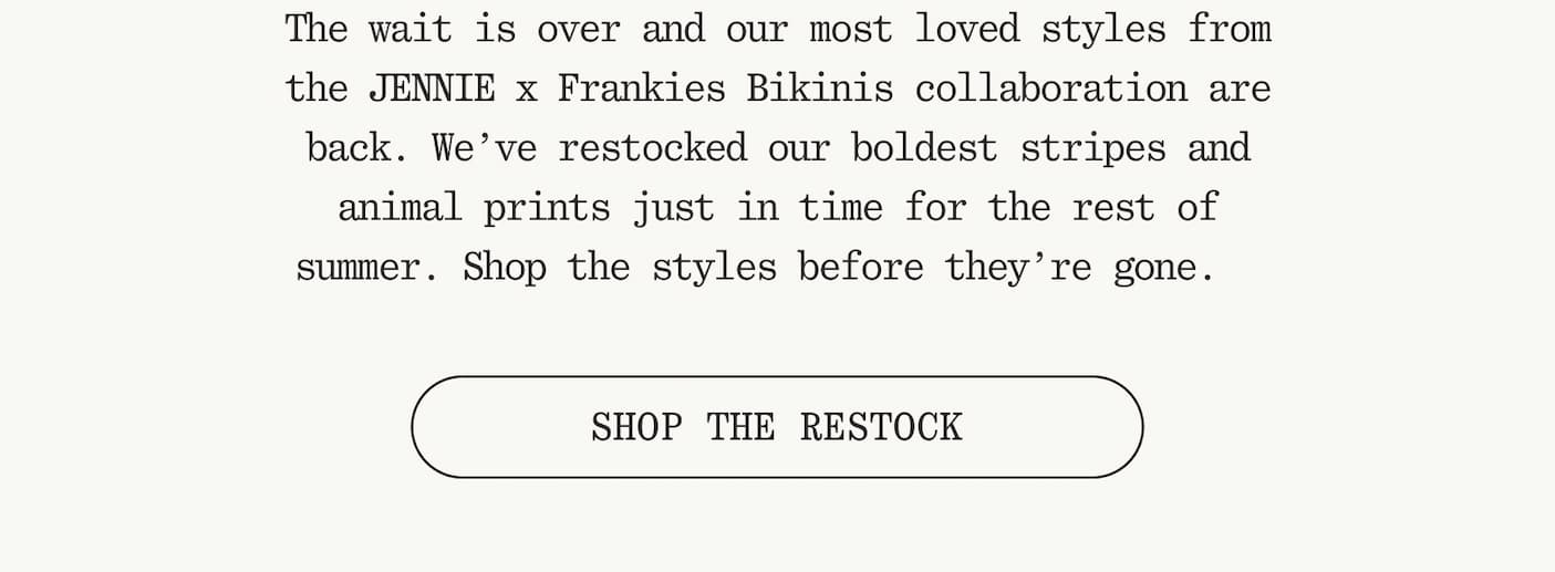 back in stock