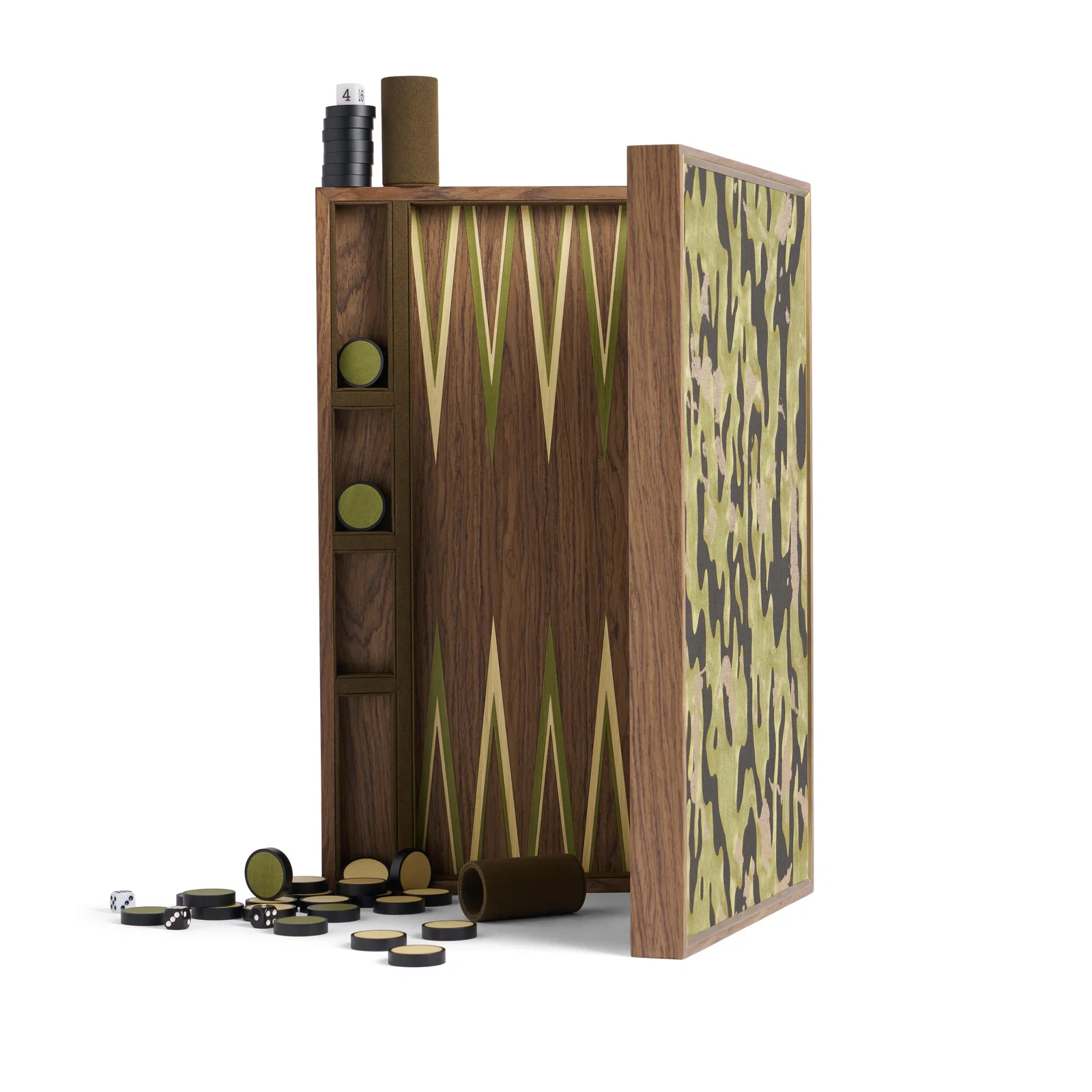 Image of Fortuny Backgammon - Camo Isole/Military Green