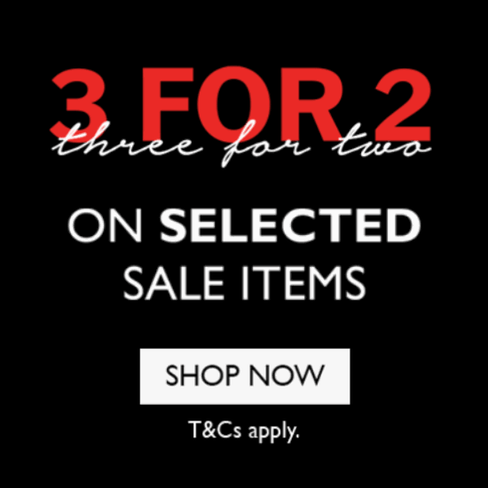 3 for 2 on selected sale