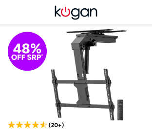 Kogan SmarterHome™ Motorised Flip Down TV Ceiling Mount for 37'' - 75'' TVs Product Image