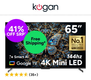 Kogan 65" Mini-LED QLED 4K 144Hz Smart AI Google TV  Product Image
