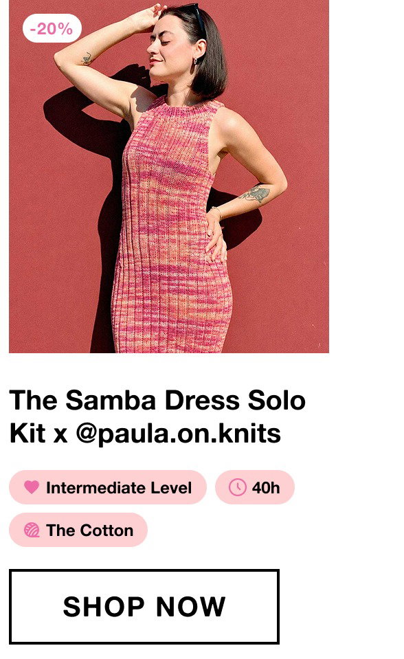 The Samba Dress Solo Kit x @paula.on.knits