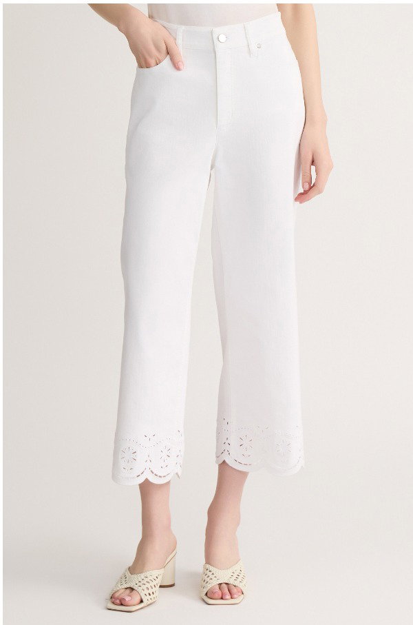 Lexington Embroidered Cropped Jeans