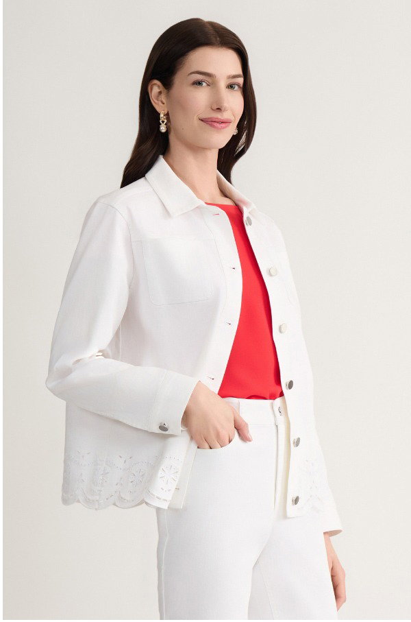 Embroidered Denim Shirt Jacket
