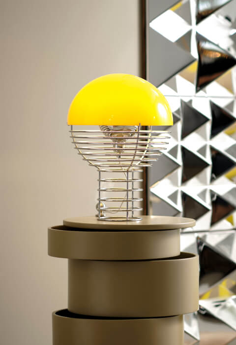 Wire Table Lamp  by Verpan
