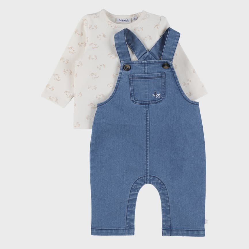 Ensemble salopette et t-shirt manches longues