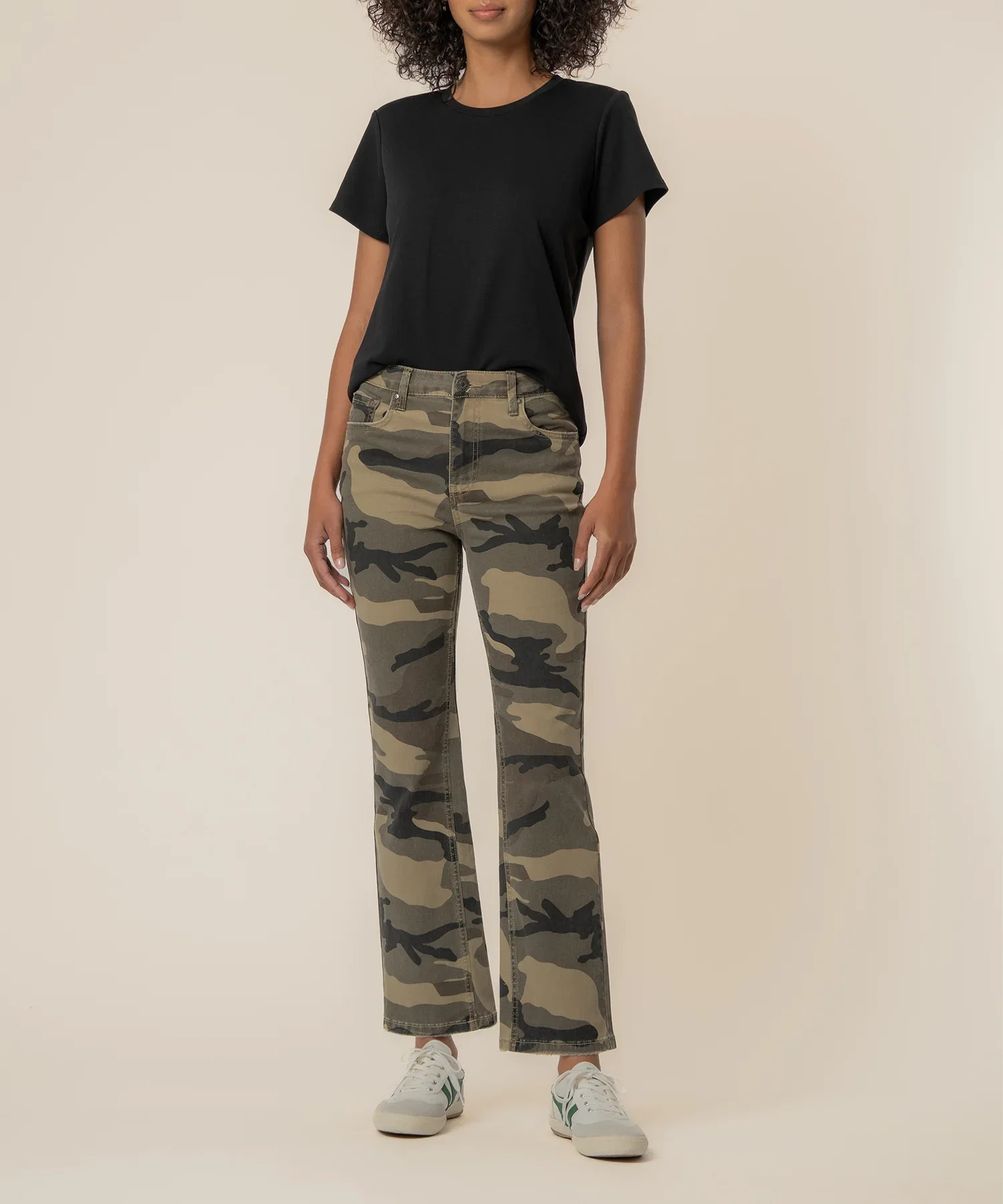 Image of Kelsey High Rise Ankle Flare, Exclusive in Olive