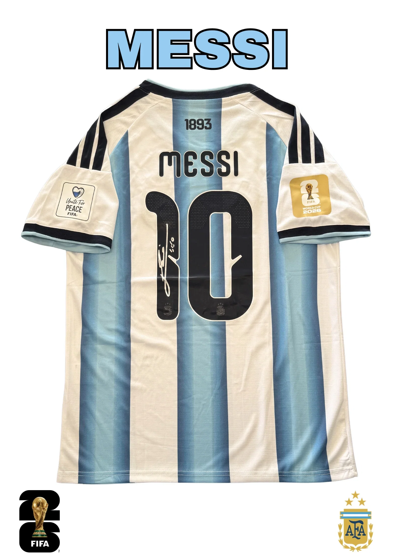Image of Lionel Messi Personally Signed Argentina 2026 FIFA World Cup Jersey