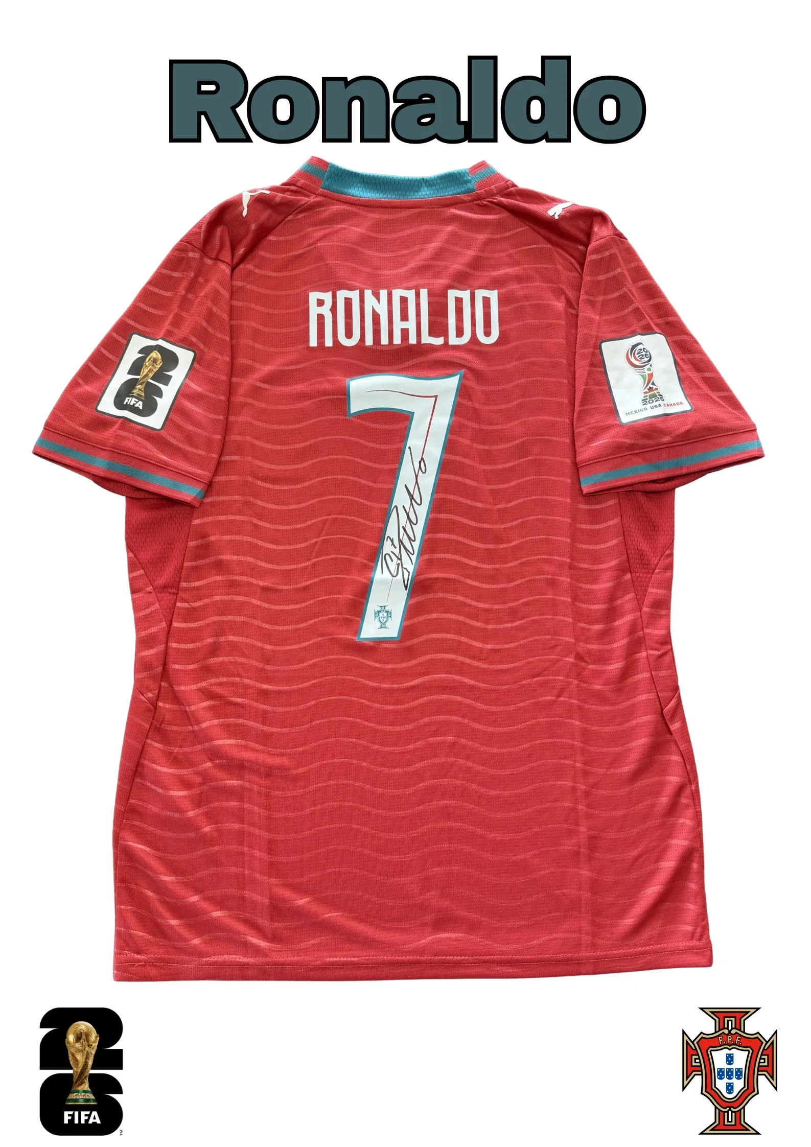 Image of Cristiano Ronaldo Personally Signed Portugal 2026 FIFA World Cup Jersey