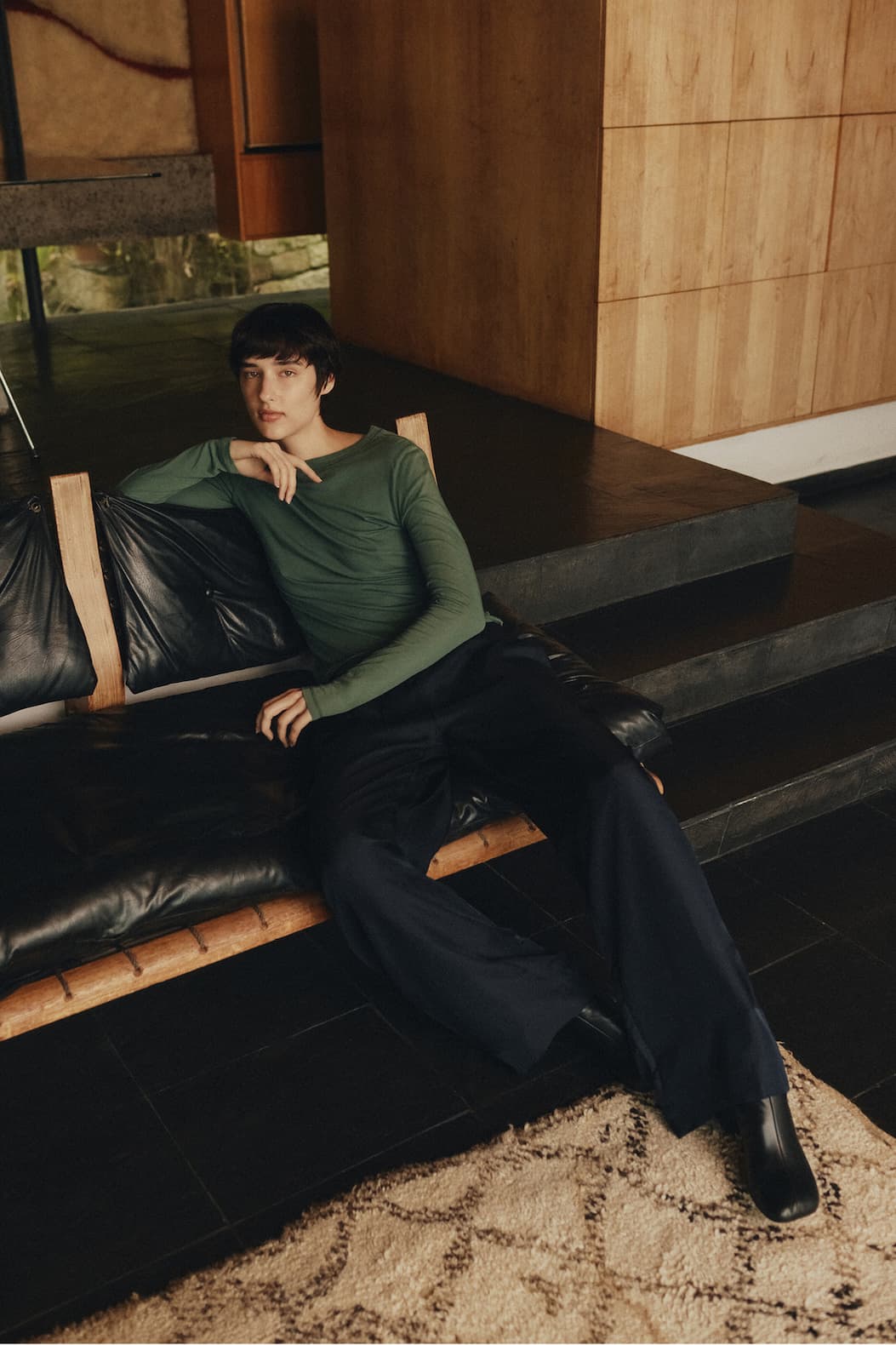 Jac + Jack Davies Organic Pima Cotton Long Sleeve Tee - Spruce
