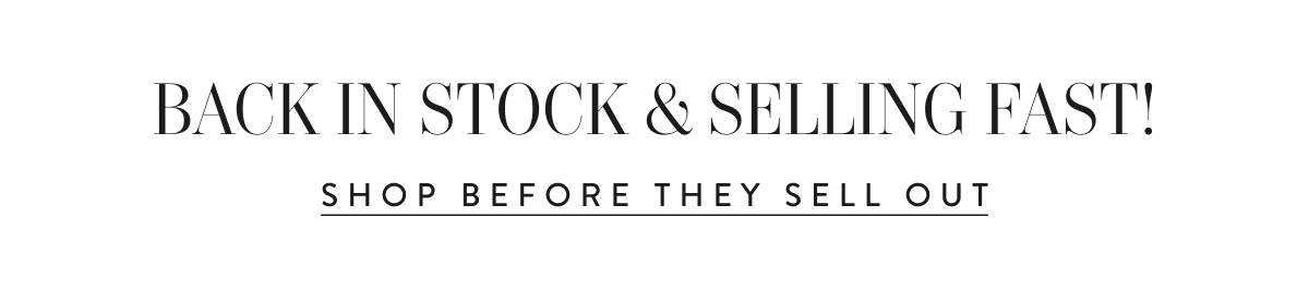 Shop Back in Stock 