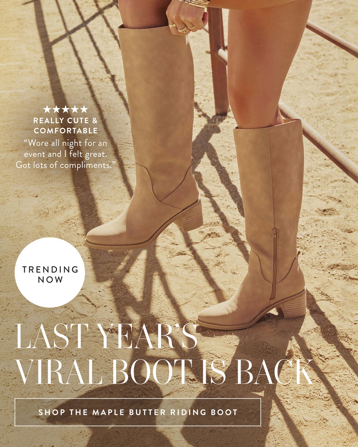 Shop The Maple Butter Faux Leather Knee High Riding Boot