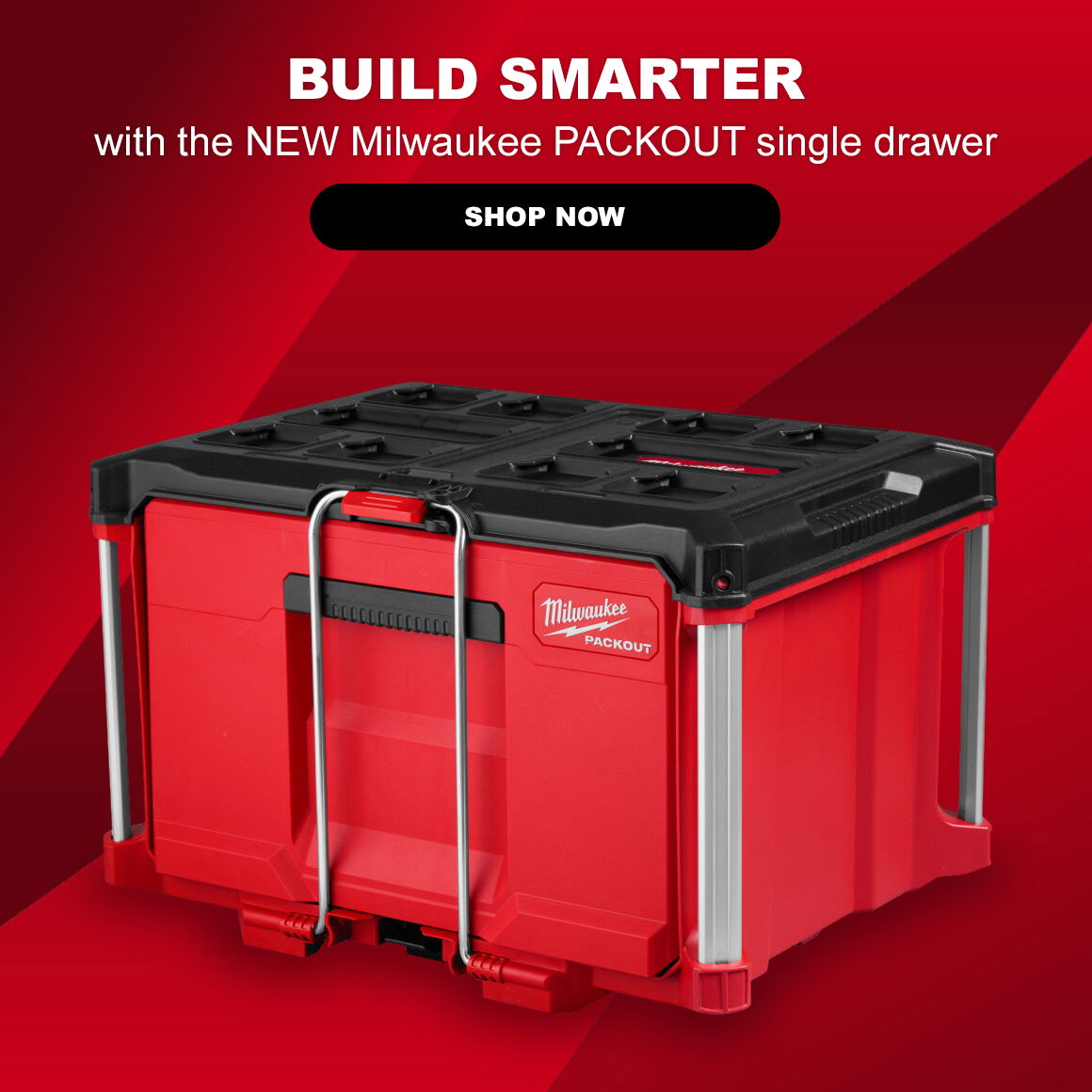 BUILD SMARTER | with the NEW Milwaukee PACKOUT single drawer | Shop Now