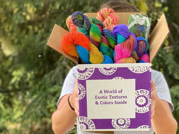 Darn Good Yarn recycled sari silk Mystery Box