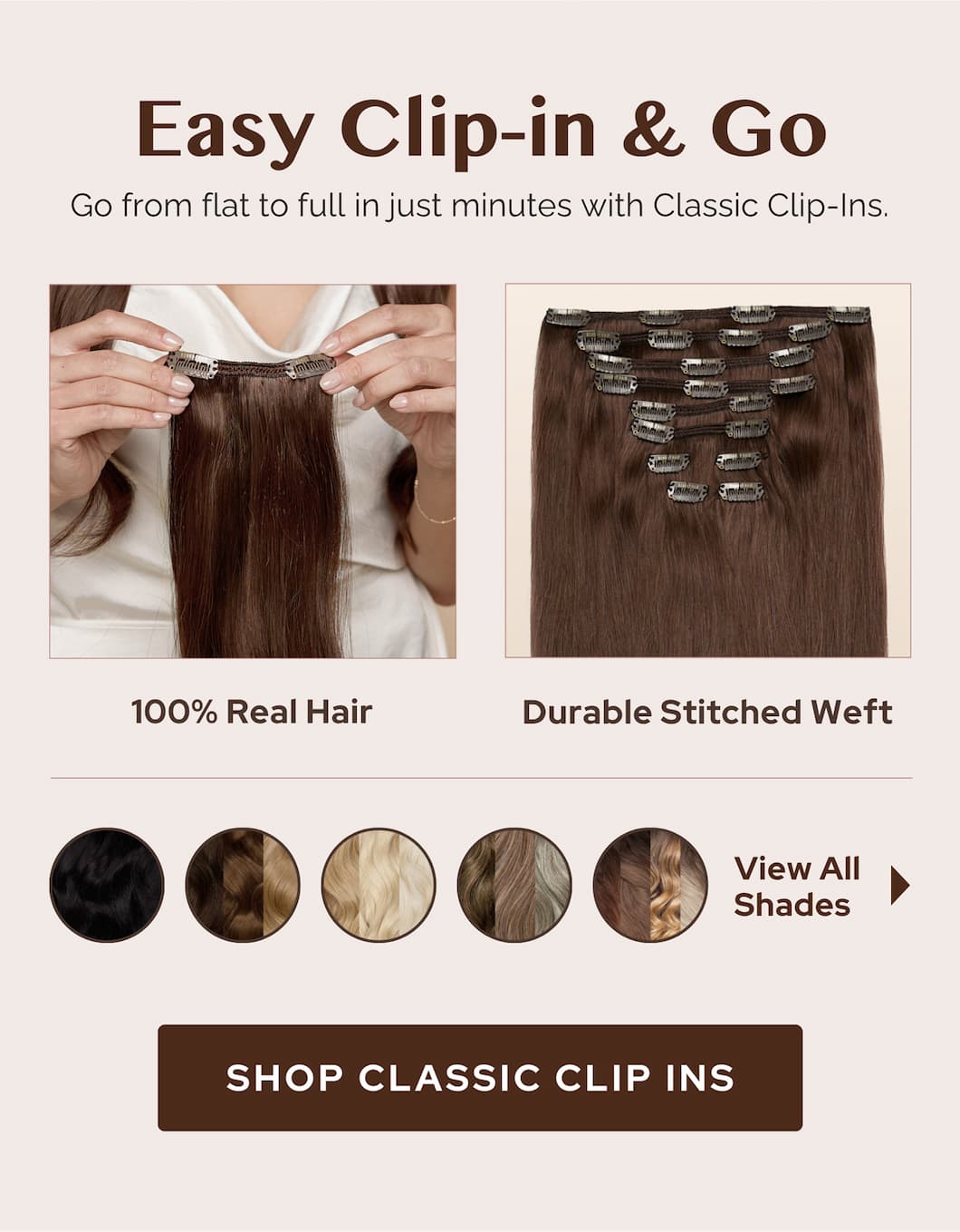 Clip in hair