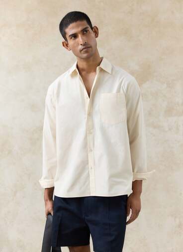 Dali Relaxed Poplin Shirt | Cotton | Cream