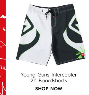Young Guns Intercepter 21" Boardshorts - Bright White