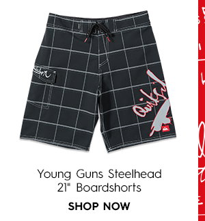 Young Guns Steelhead 21" Boardshorts - Black