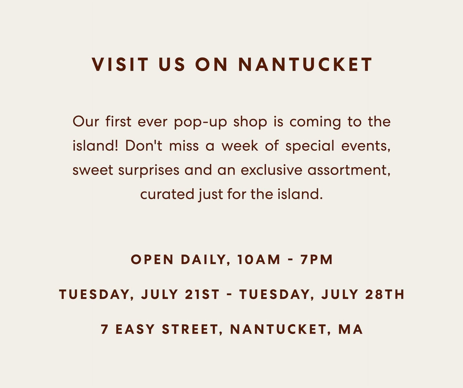 Vist Us On Nantucket