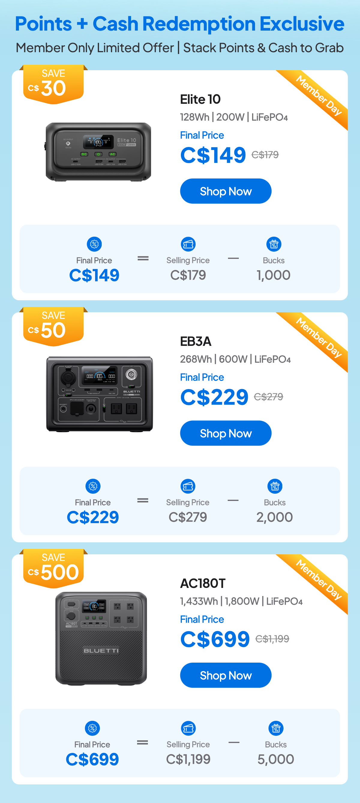 points + cash