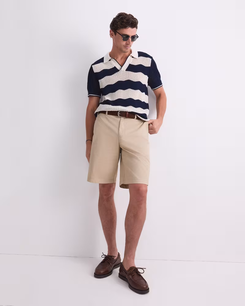 Image of Wave Stripe Knit Polo
