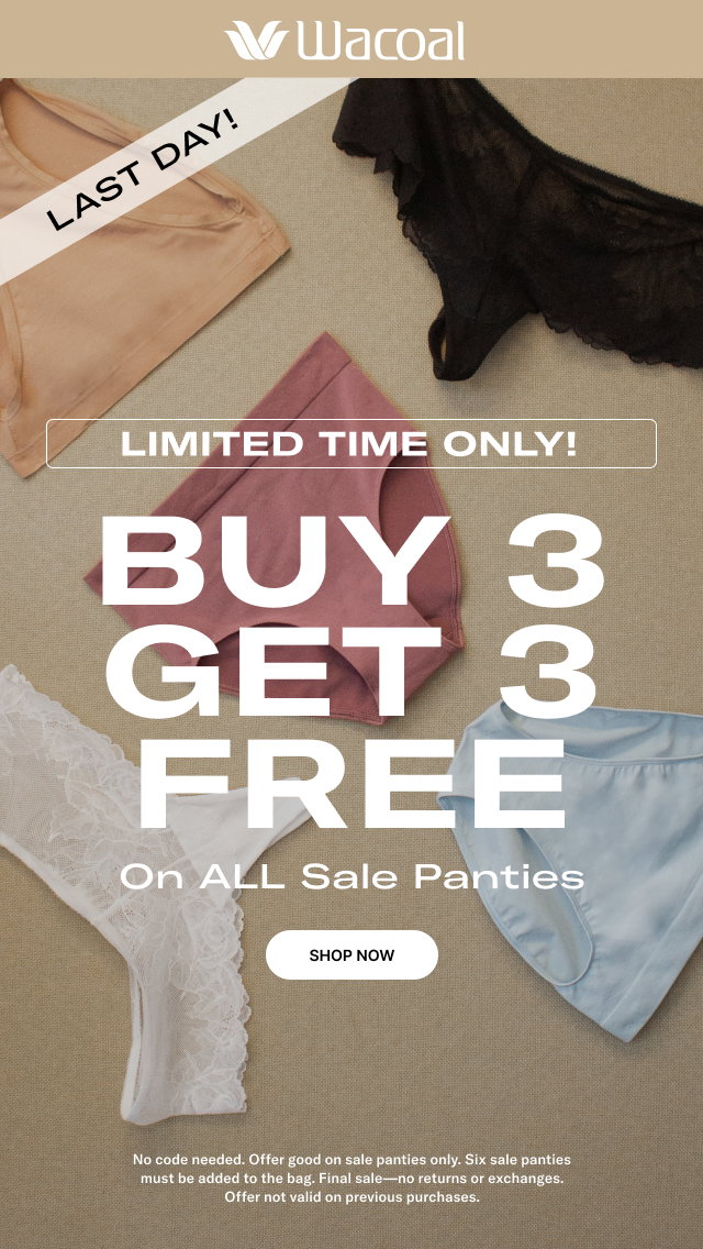 Buy 3 Get 3 Free On All Sale Panties - Shop Now