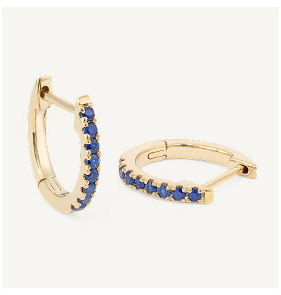 Ziva Sapphire Huggie Hoops