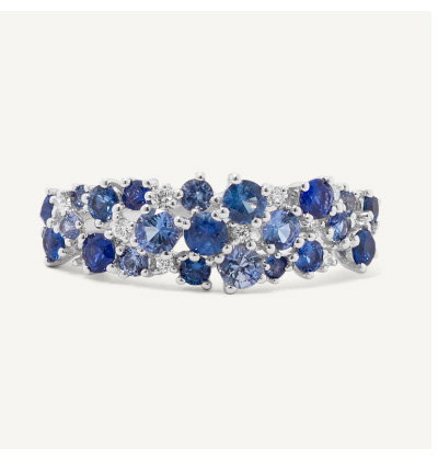 Santorini Sapphire & Diamond Cluster Ring