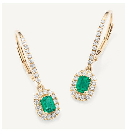 Jessamine Emerald & Diamond Drop Earrings