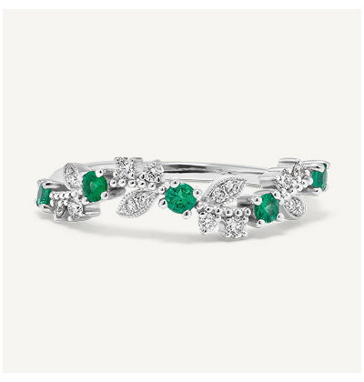 Bryony Emerald & Diamond Ring