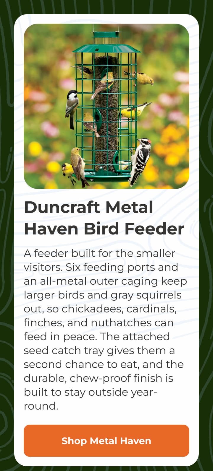 Duncraft Metal Haven Bird Feeder