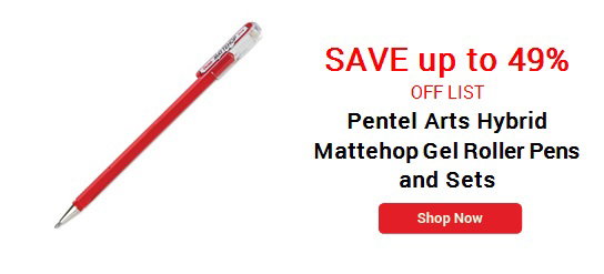 Pentel Arts Hybrid Mattehop Gel Roller Pens and Sets