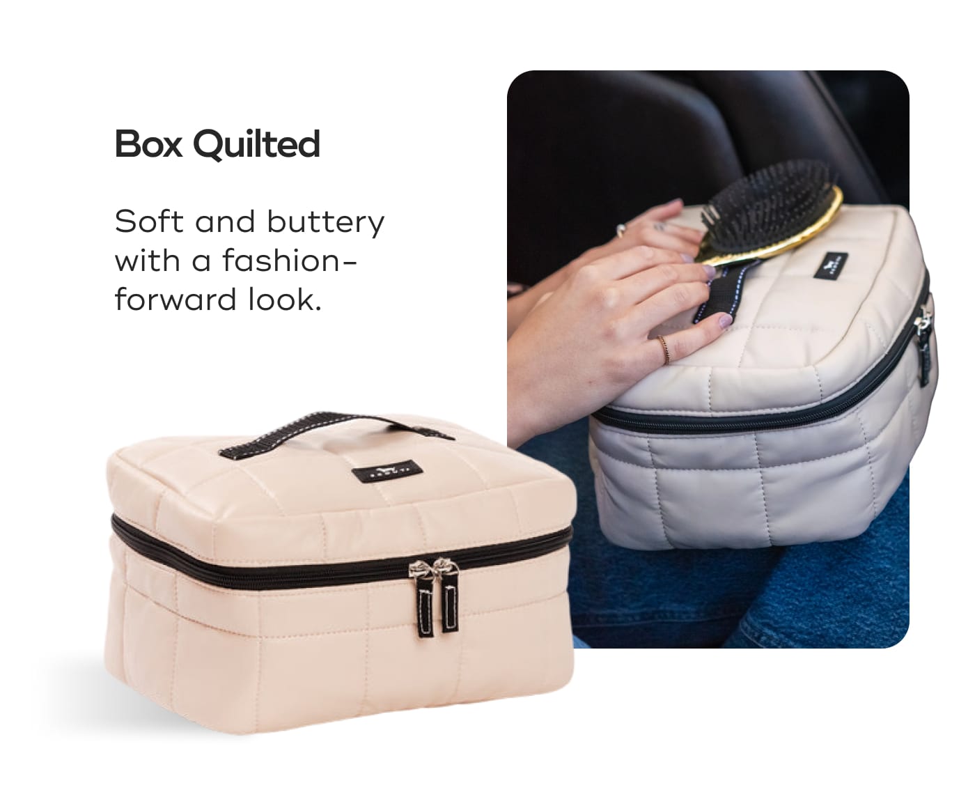 Box Quilted. Soft and buttery with a fashion-forward look.