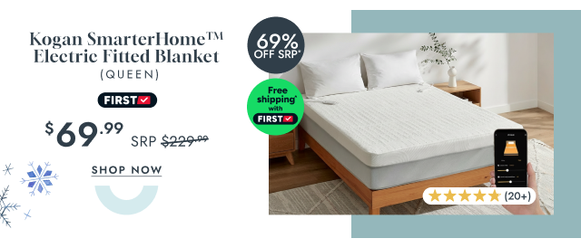 Kogan SmarterHome™ Electric Fitted Blanket (Queen)