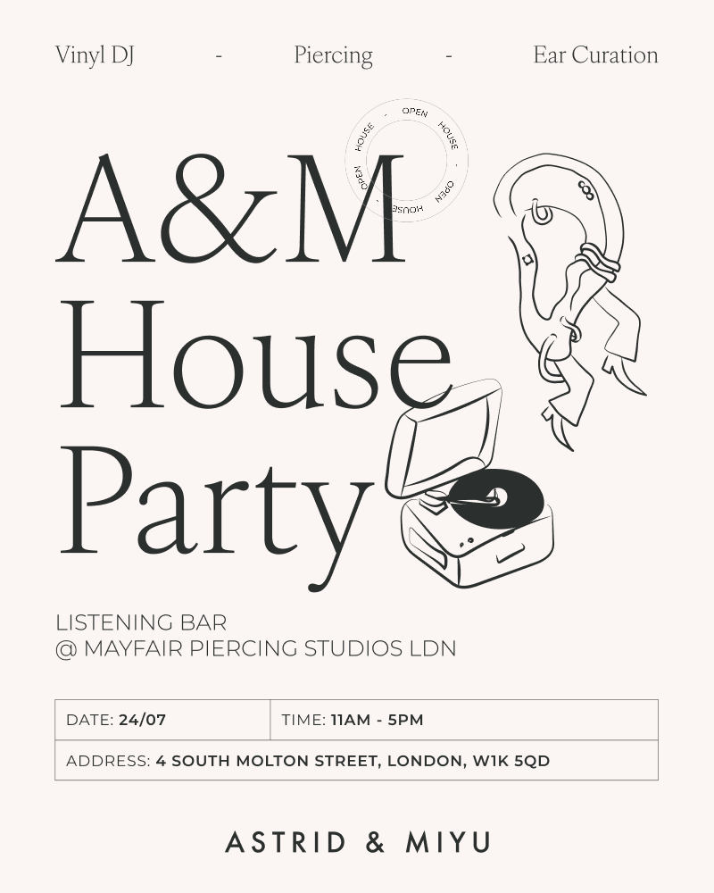 LIstening bar event @ Mayfair Piercing Studios LDN