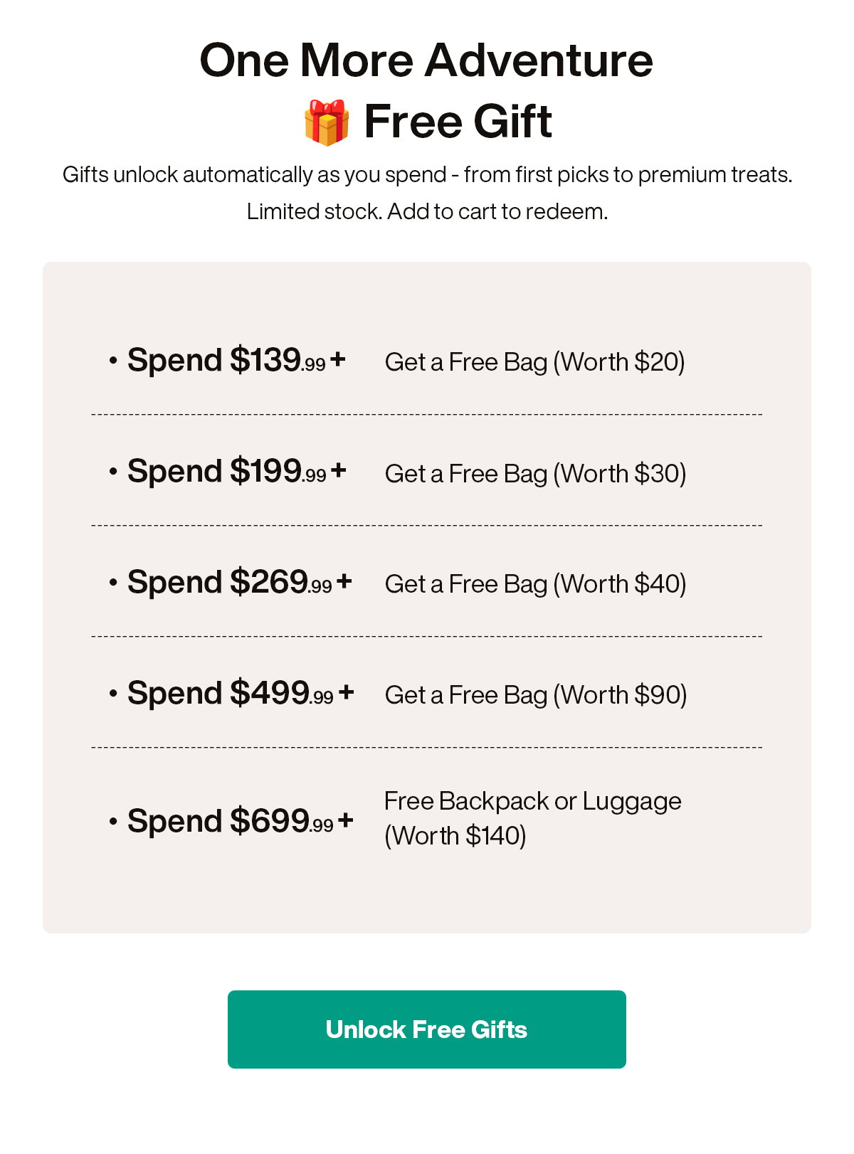 One More Adventure Free Gift