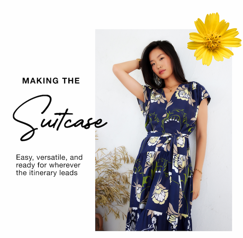 Kristine Tiered Front-Slit Midi Dress